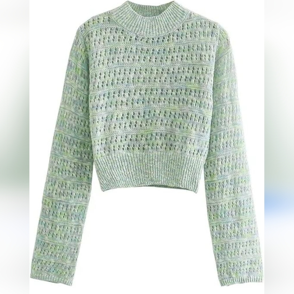 Zara NWT crochet sweater top M